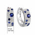 Classic Cubic Zirconia 14K White Gold Plated Sapphire Earrings & Ring for Women